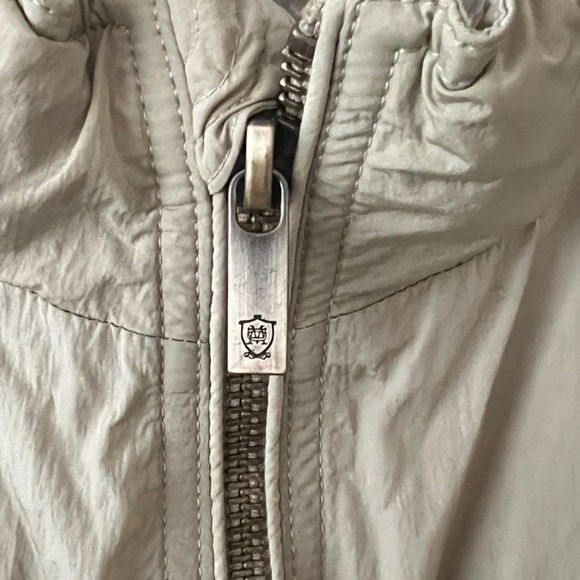 Massimo Dutti Mens Nylon Hooded Utility Jacket Khaki Size Medium - Picture 5 of 9